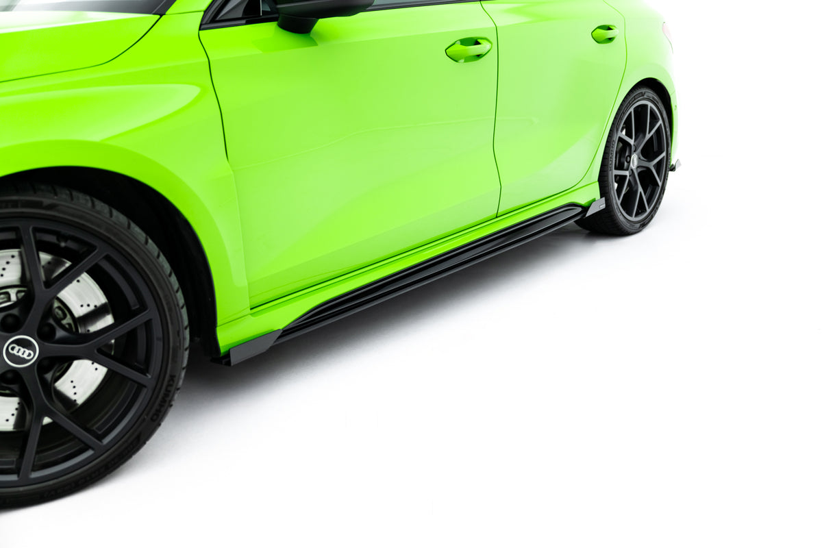Street Pro Side Skirts Diffusers + Flaps suitable for Audi RS3 Sportback 8Y Facelift