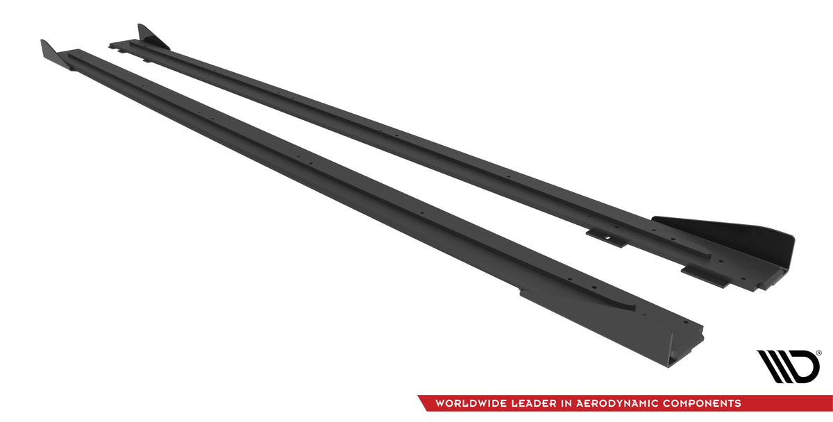 Street Pro Side Skirts Diffusers + Flaps suitable for Audi RS6 Avant C6