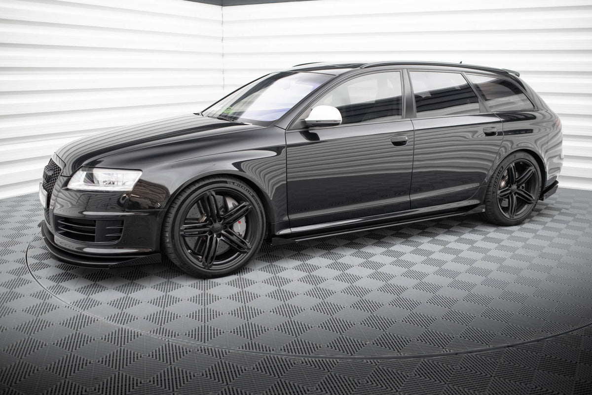 Street Pro Side Skirts Diffusers + Flaps suitable for Audi RS6 Avant C6