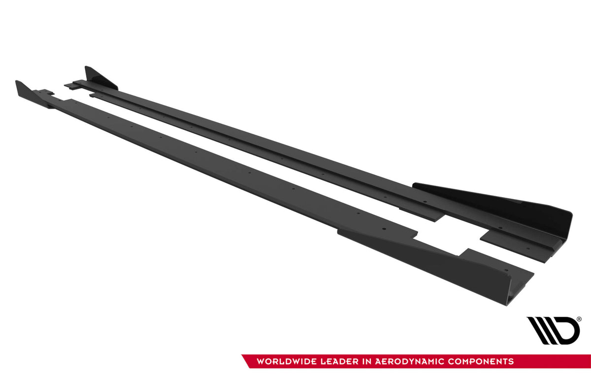 Street Pro Side Skirts Diffusers + Flaps suitable for Audi TT S / TT S-Line 8J Facelift