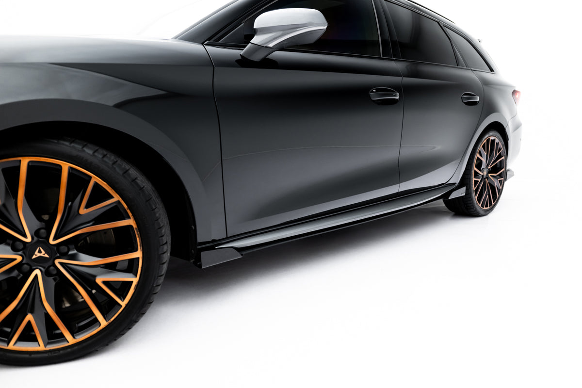 Street Pro Side Skirts Diffusers + Flaps suitable for Cupra Leon ST / Hatchback Aero Mk1 / Mk1 Facelift