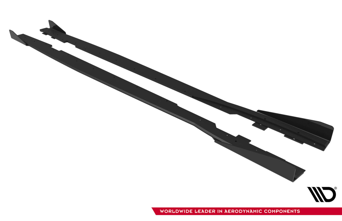 Street Pro Side Skirts Diffusers + Flaps suitable for Ford Focus ST Mk3 Facelift