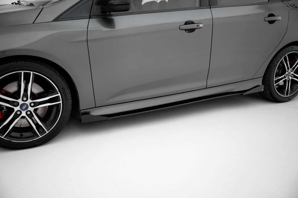 Street Pro Side Skirts Diffusers + Flaps suitable for Ford Focus ST Mk3 Facelift