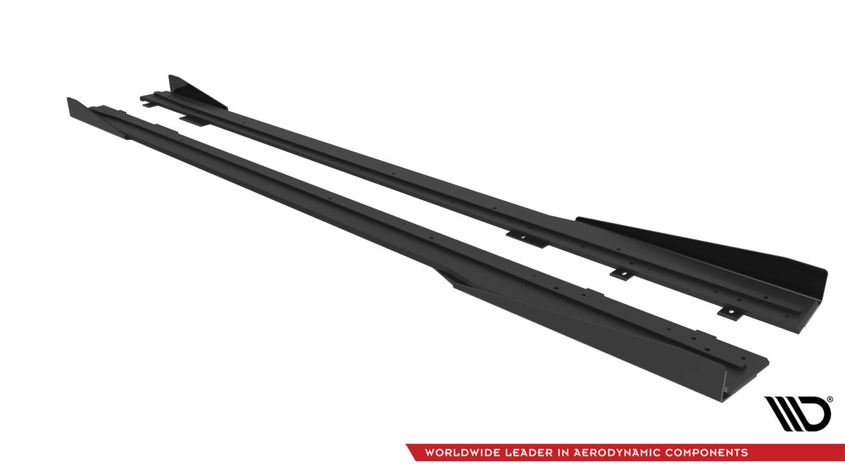 Street Pro Side Skirts Diffusers + Flaps suitable for Ford Mustang Dark Horse Mk7