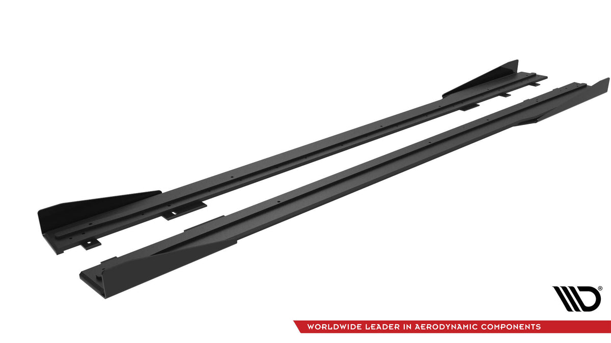 Street Pro Side Skirts Diffusers + Flaps suitable for Ford Mustang Dark Horse Mk7