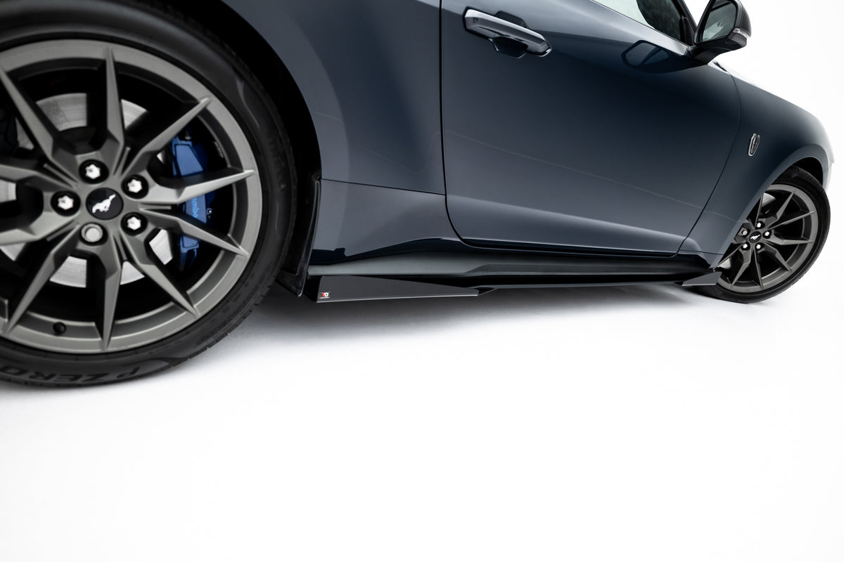 Street Pro Side Skirts Diffusers + Flaps suitable for Ford Mustang Dark Horse Mk7