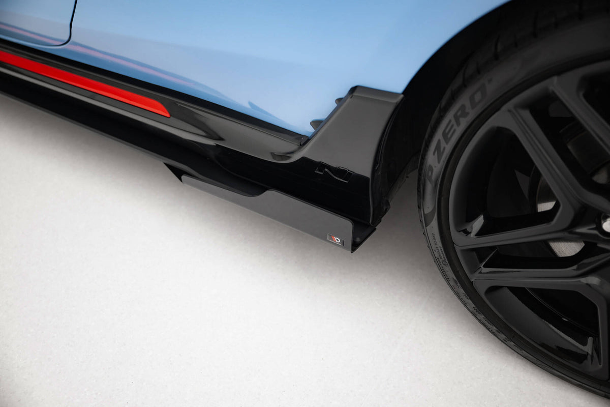 Street Pro Side Skirts Diffusers + Flaps suitable for Hyundai Veloster N Mk2