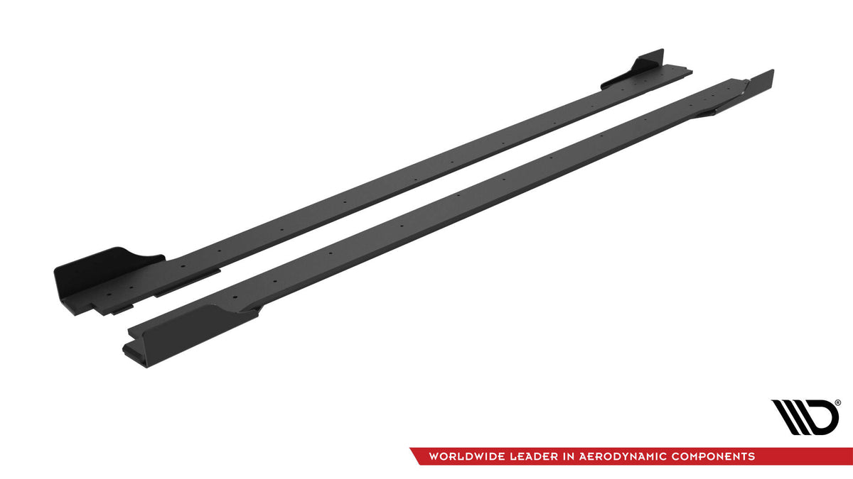 Street Pro Side Skirts Diffusers + Flaps suitable for Hyundai Veloster N Mk2