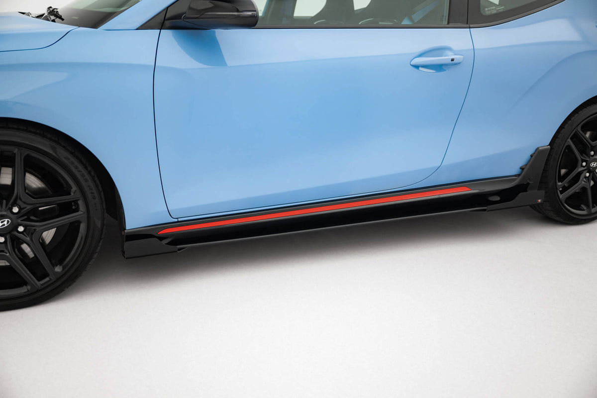 Street Pro Side Skirts Diffusers + Flaps suitable for Hyundai Veloster N Mk2