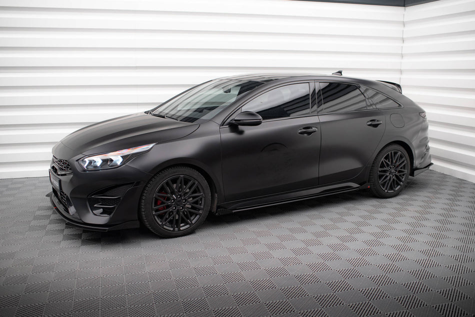 Street Pro Side Skirts Diffusers + Flaps suitable for Kia Proceed GT / GT-Line Mk1 Facelift / Ceed GT Mk3 Facelift