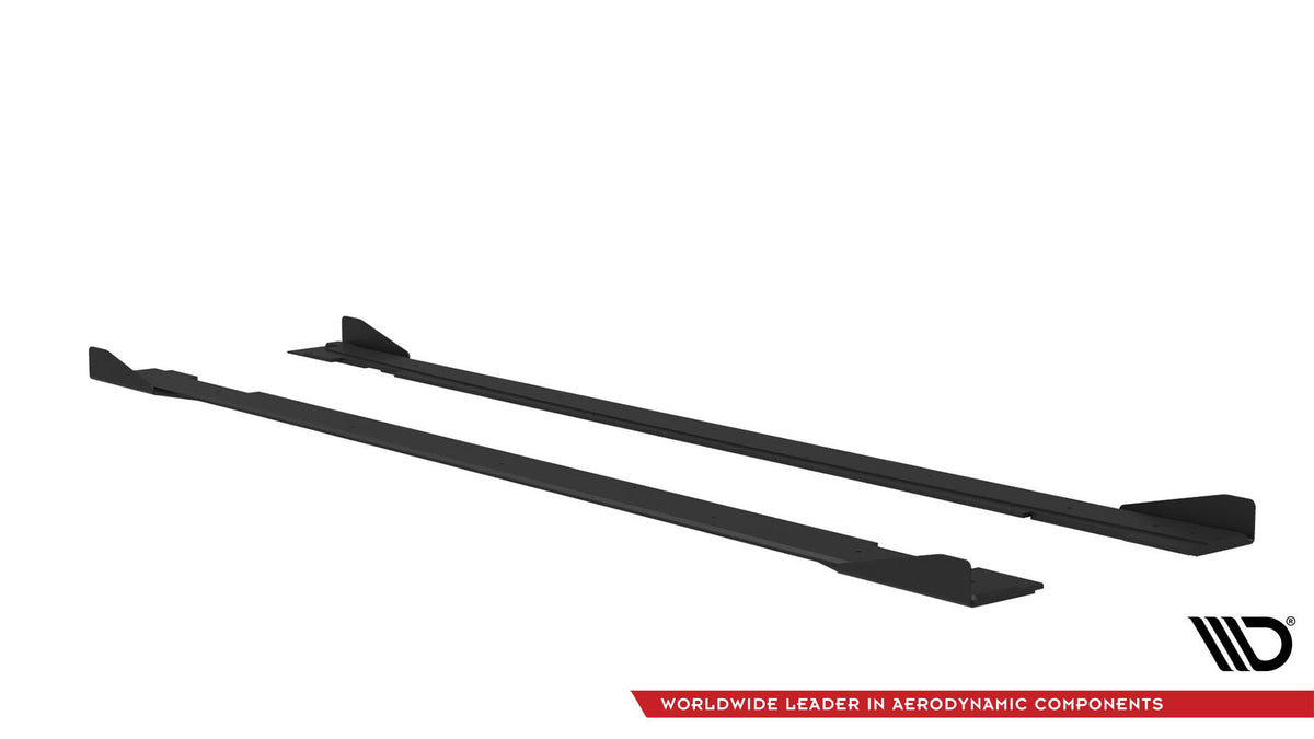 Street Pro Side Skirts Diffusers + Flaps suitable for Kia Stinger GT / GT-Line / Standard Mk1