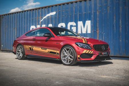 Street Pro Side Skirts Diffusers + Flaps suitable for Mercedes-AMG C43 / AMG-Line Coupe C205