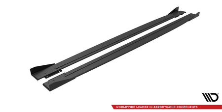 Street Pro Side Skirts Diffusers + Flaps suitable for Mercedes-AMG C43 Coupe / Cabrio C205  Facelift / A205 Facelift