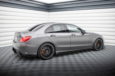 Street Pro Side Skirts Diffusers + Flaps suitable for Mercedes-AMG C63 Sedan / Estate W205 Facelift