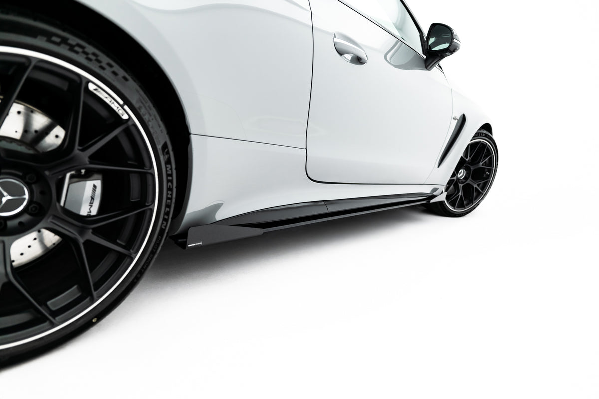 Street Pro Side Skirts Diffusers + Flaps suitable for Mercedes-AMG CLE 53 Aero C236