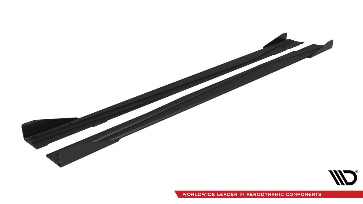 Street Pro Side Skirts Diffusers + Flaps suitable for Mercedes-Benz A AMG-Line W176 Facelift