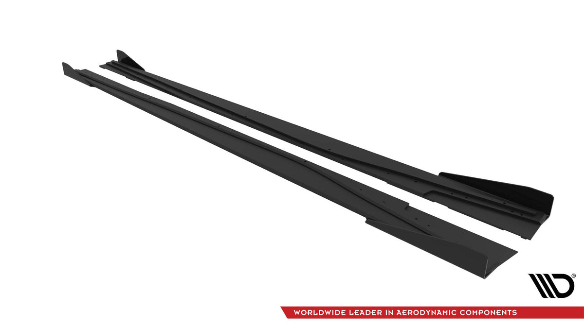 Street Pro Side Skirts Diffusers + Flaps suitable for Mercedes-Benz A AMG-Line W176 Facelift