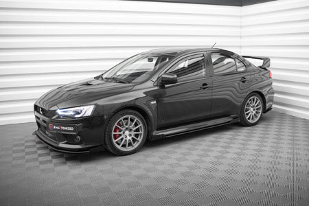 Street Pro Side Skirts Diffusers + Flaps suitable for Mitsubishi Lancer EVO X