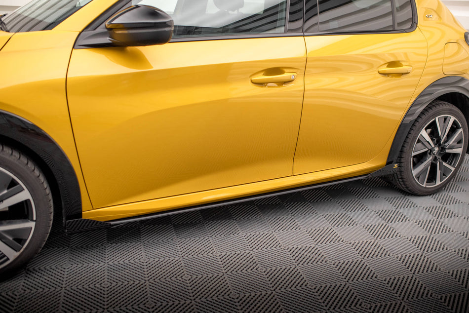 Street Pro Side Skirts Diffusers + Flaps suitable for Peugeot 208 GT Mk2