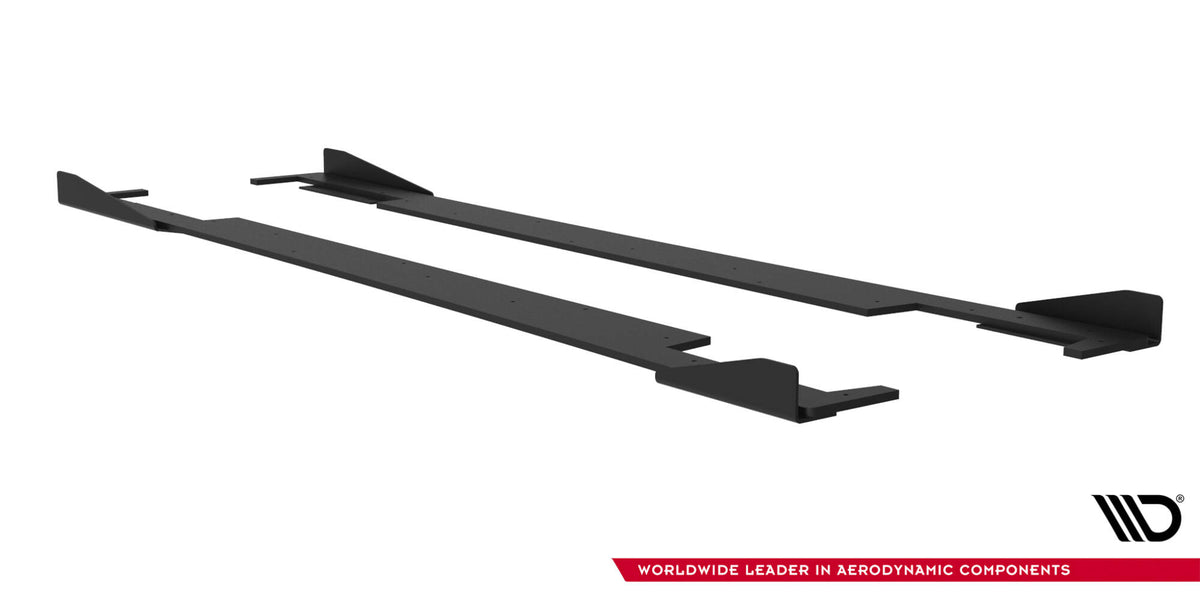 Street Pro Side Skirts Diffusers + Flaps suitable for Subaru Impreza WRX STI Mk3 Facelift