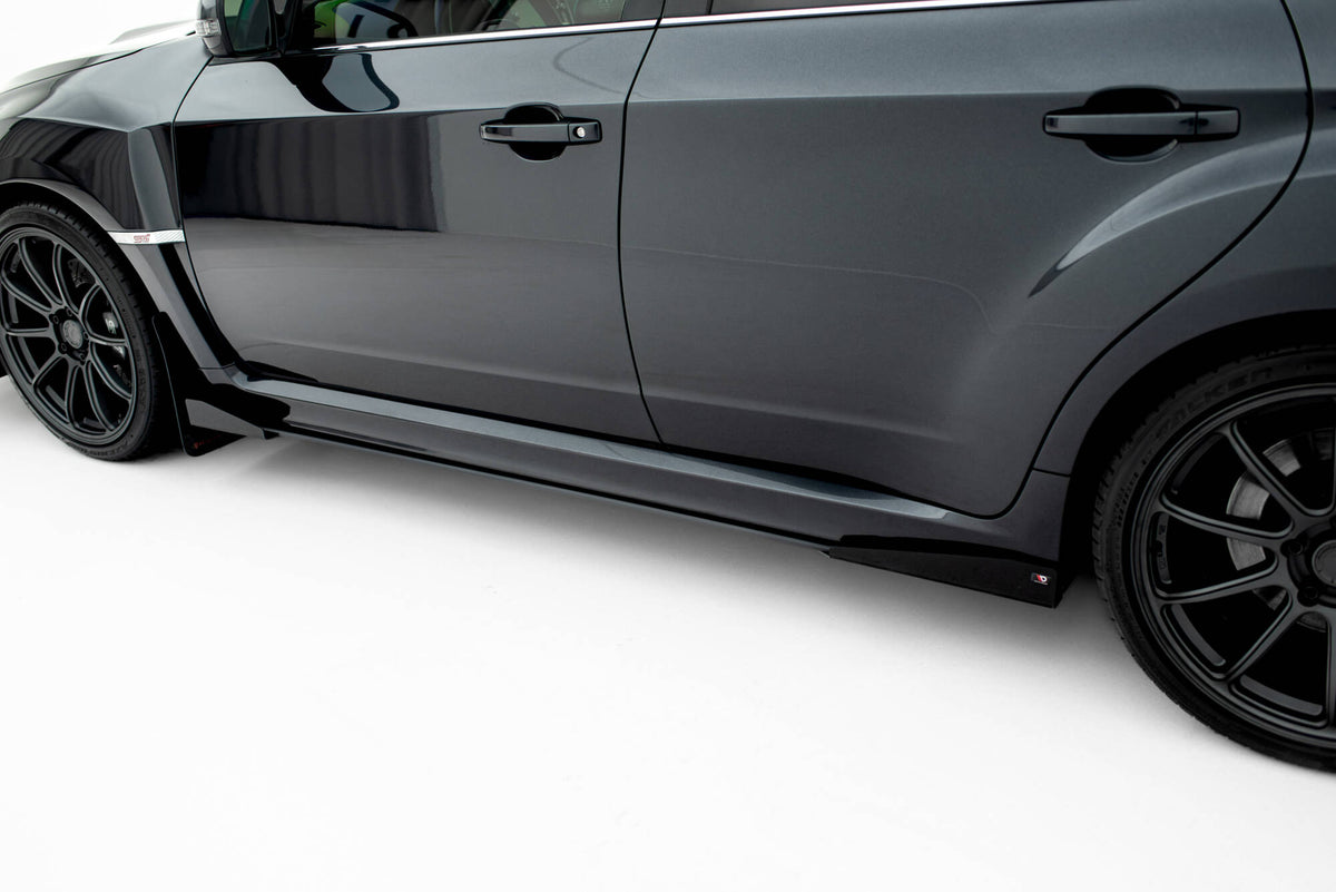 Street Pro Side Skirts Diffusers + Flaps suitable for Subaru Impreza WRX STI Mk3 Facelift
