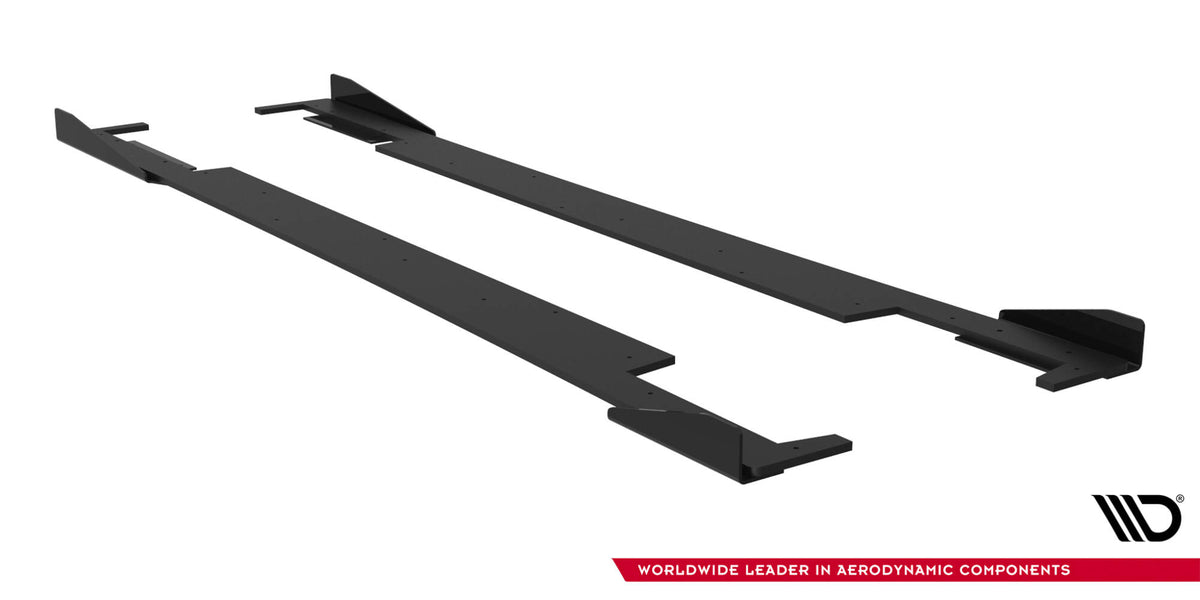 Street Pro Side Skirts Diffusers + Flaps suitable for Subaru Impreza WRX STI Mk3 Facelift