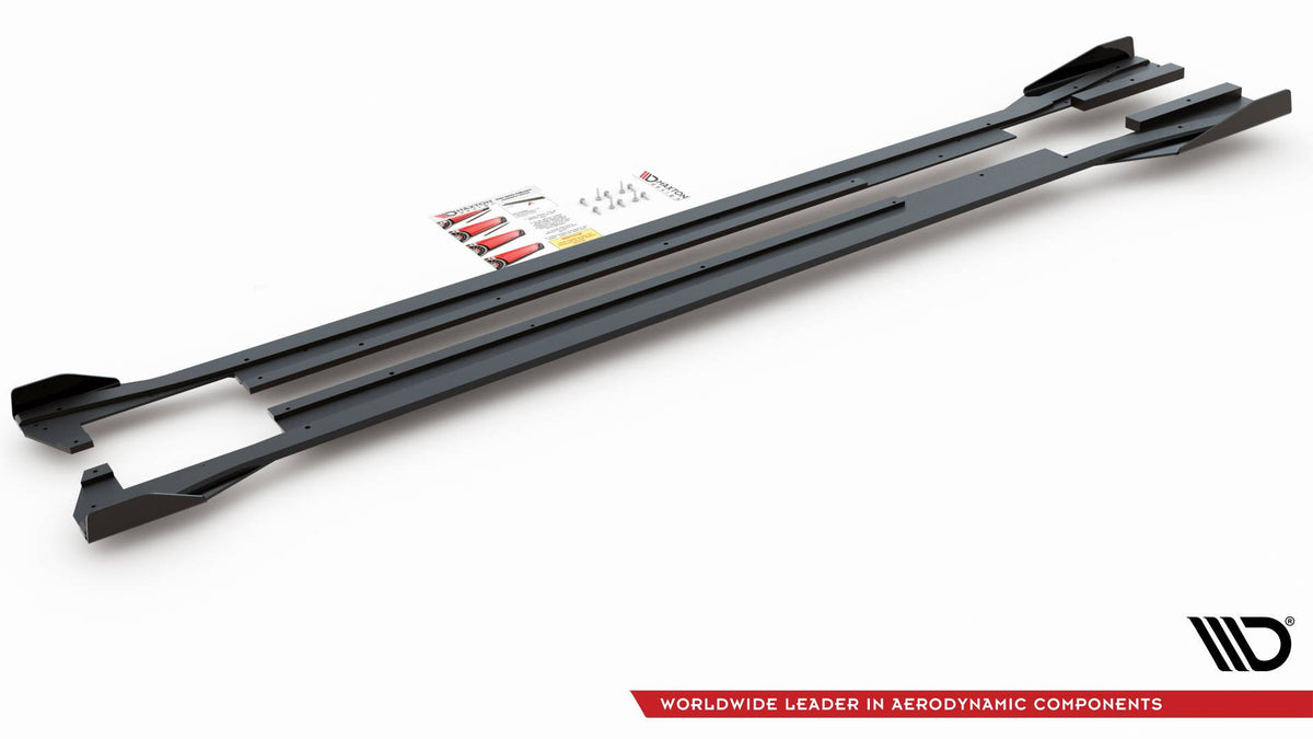 Street Pro Side Skirts Diffusers + Flaps suitable for Volkswagen Arteon R-Line Sedan / Shooting Brake Mk1