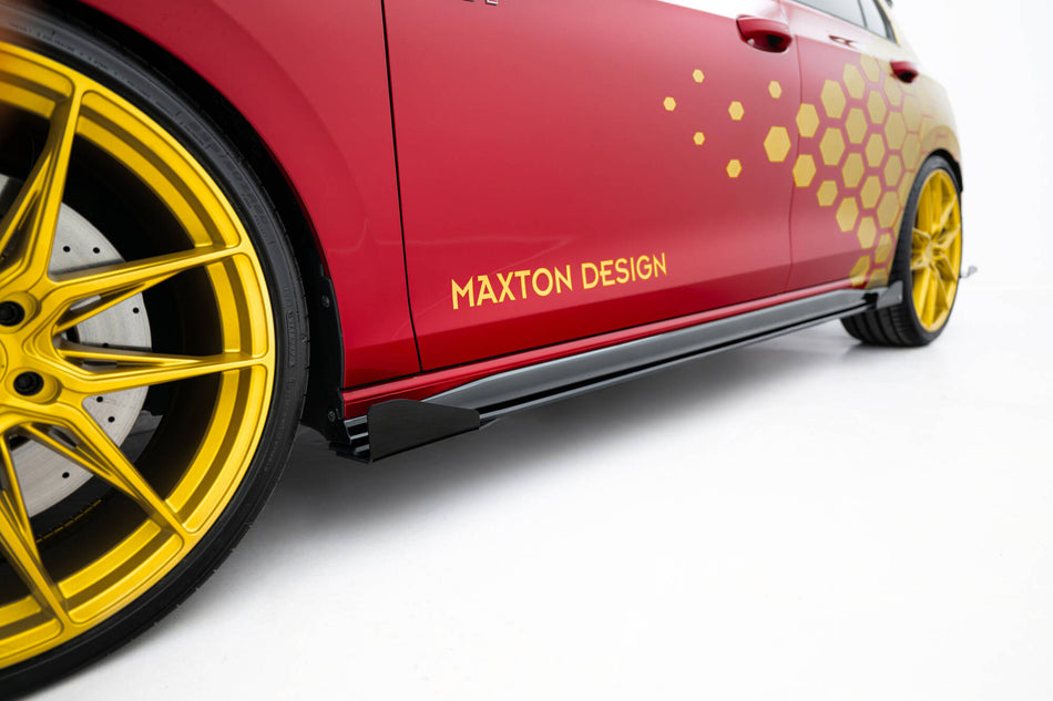 Street Pro Side Skirts Diffusers + Flaps suitable for Volkswagen Golf GTI Clubsport Mk8 Facelift