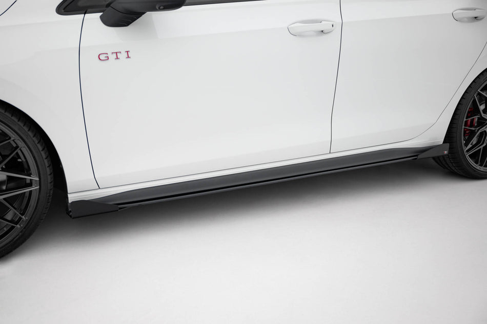 Street Pro Side Skirts Diffusers + Flaps suitable for Volkswagen Golf GTI / GTE / GTI Clubsport / R-Line Mk8