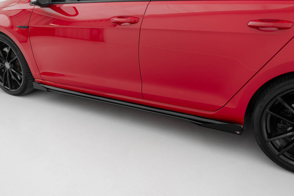 Street Pro Side Skirts Diffusers + Flaps suitable for Volkswagen Golf R / R-Line Mk7 Facelift