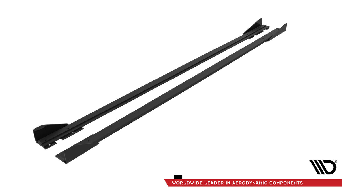 Street Pro Side Skirts Diffusers + Flaps suitable for Volkswagen Polo GTI Mk6 Facelift