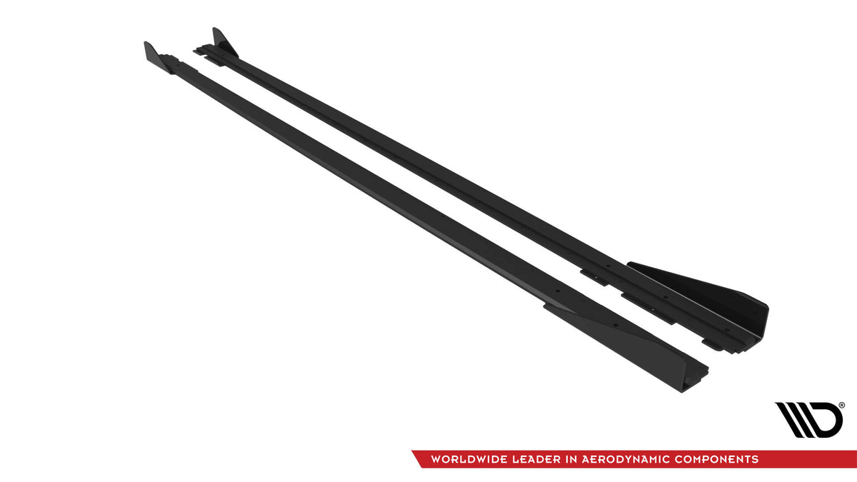 Street Pro Side Skirts Diffusers + Flaps suitable for Volkswagen Polo GTI Mk6 Facelift