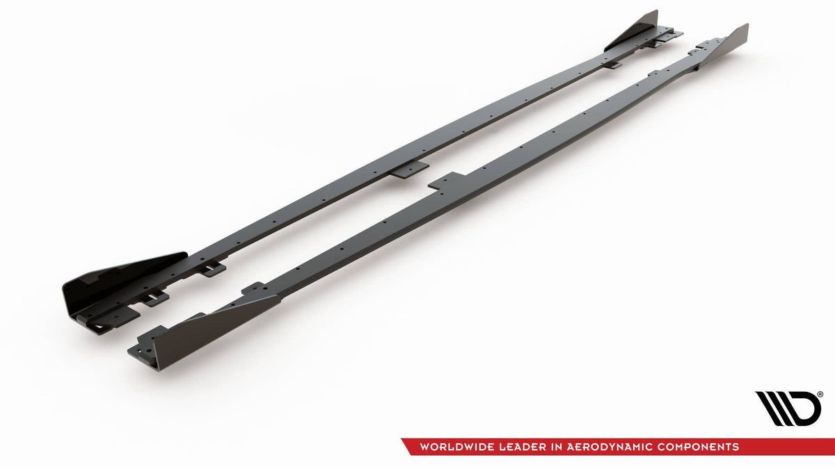 Street Pro Side Skirts Diffusers V.2 + Flaps for suitable for BMW 1 F20 M135i / M140i / M-Pack