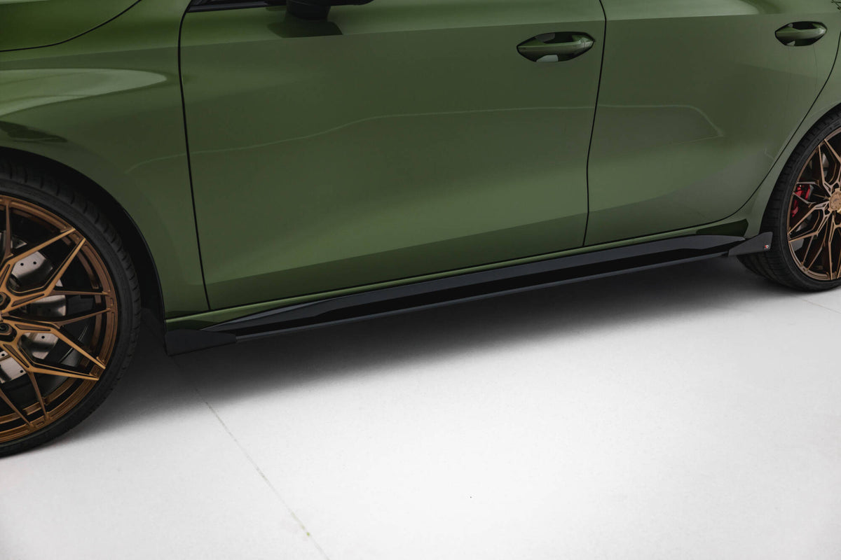 Street Pro Side Skirts Diffusers V.2 + Flaps suitable for Audi S3 Sportback / A3 S-line Sportback 8Y / 8Y Facelift
