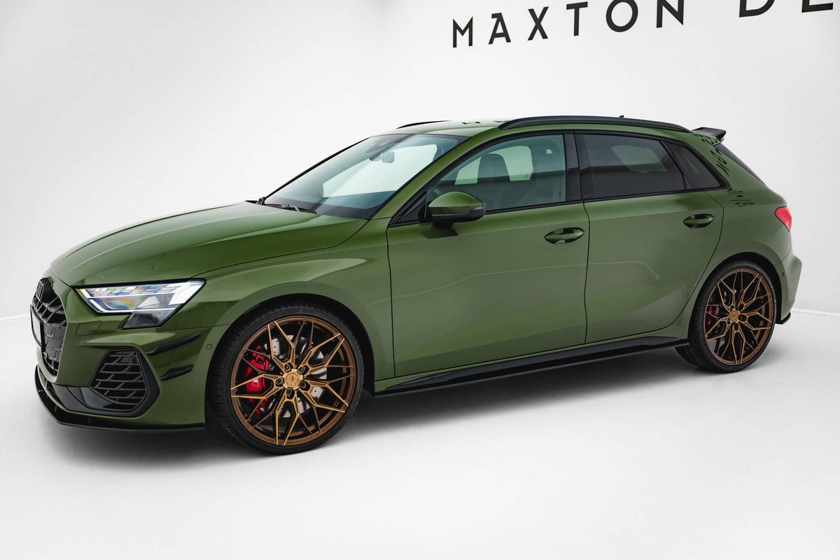 Street Pro Side Skirts Diffusers V.2 suitable for Audi S3 Sportback / A3 S-line Sportback 8Y / 8Y Facelift