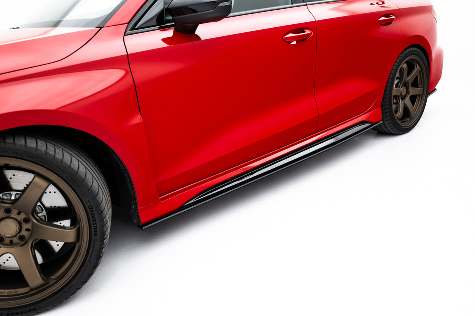 Street Pro Side Skirts Diffusers suitable for Audi RS3 Sedan 8Y Facelift
