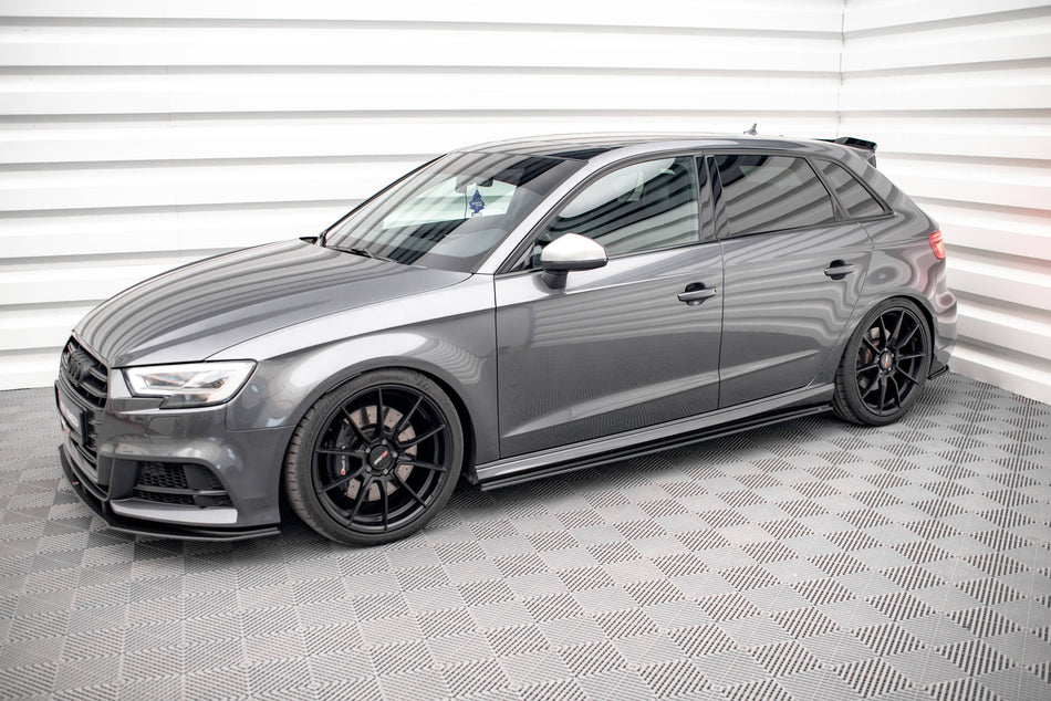 Street Pro Side Skirts Diffusers suitable for Audi S3 / A3 S-Line Sportback 8V Facelift