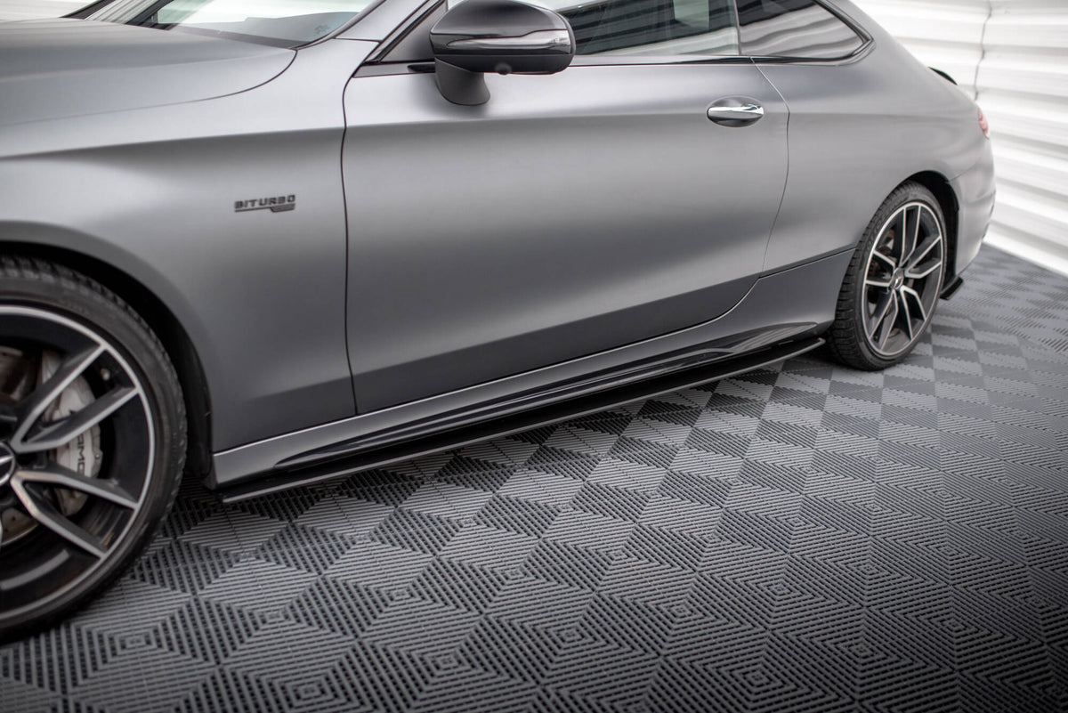 Street Pro Side Skirts Diffusers suitable for Mercedes-AMG C43 Coupe / Cabrio C205  Facelift / A205 Facelift