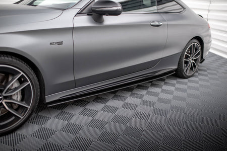Street Pro Side Skirts Diffusers suitable for Mercedes-AMG C43 Coupe / Cabrio C205  Facelift / A205 Facelift