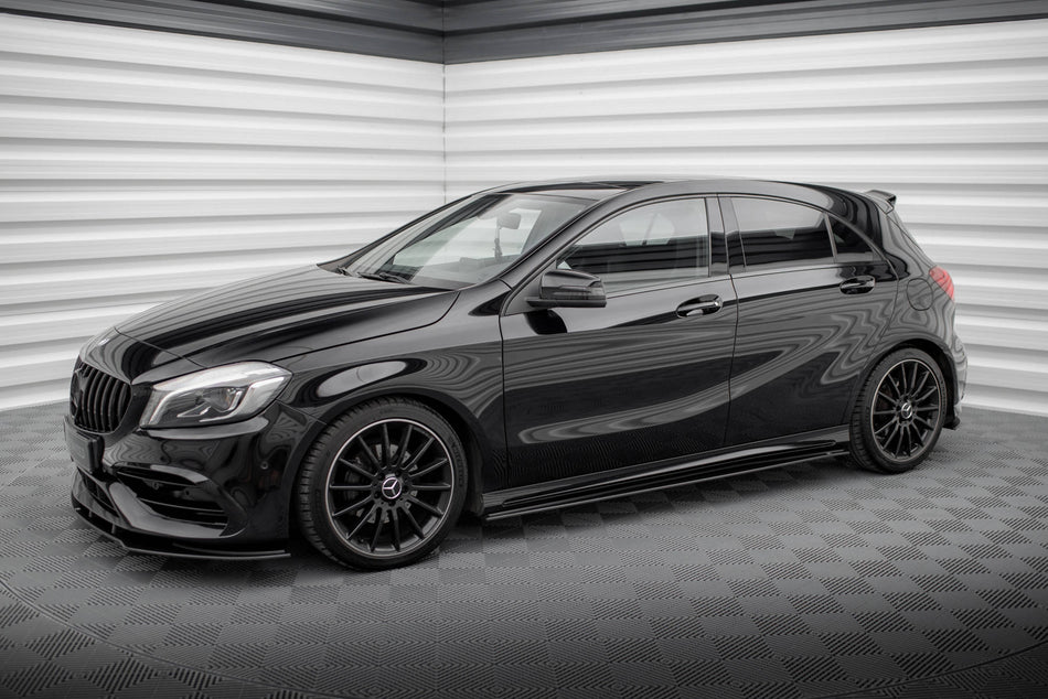 Street Pro Side Skirts Diffusers suitable for Mercedes-Benz A AMG-Line W176 Facelift