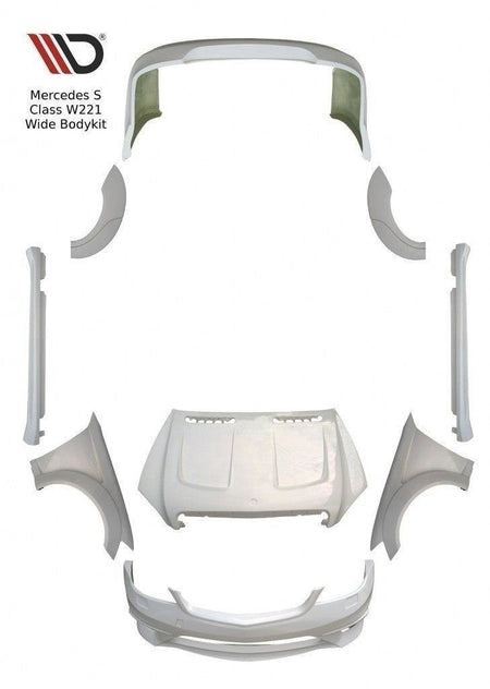 Wide Bodykit suitable for Mercedes-Benz S-Class Long W221 / W221 Facelift