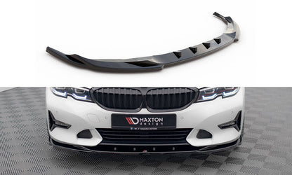 Front approach V.2 for BMW 3 Series Sport Line G20 / G21 black spoiler lip sword