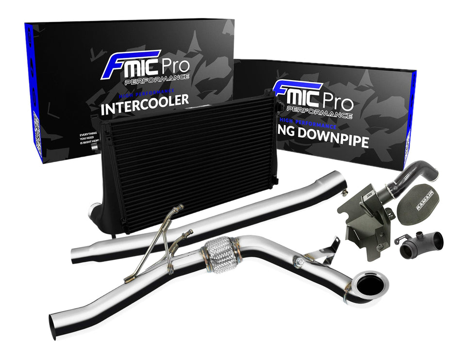 Power Pack for VW Golf 7 R 2.0 TSI 2013 - 2017 AWD 4MOTION Intercooler Downpipe Intake System - FMICPRO-PP-001