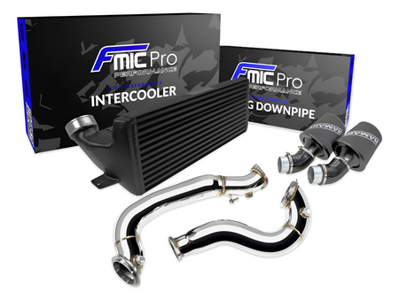 Power Pack for BMW E88, E82, E90, E91, E92, E93 135I 335I N54 Intercooler Downpipe Intake System - FMICPRO-PP-004